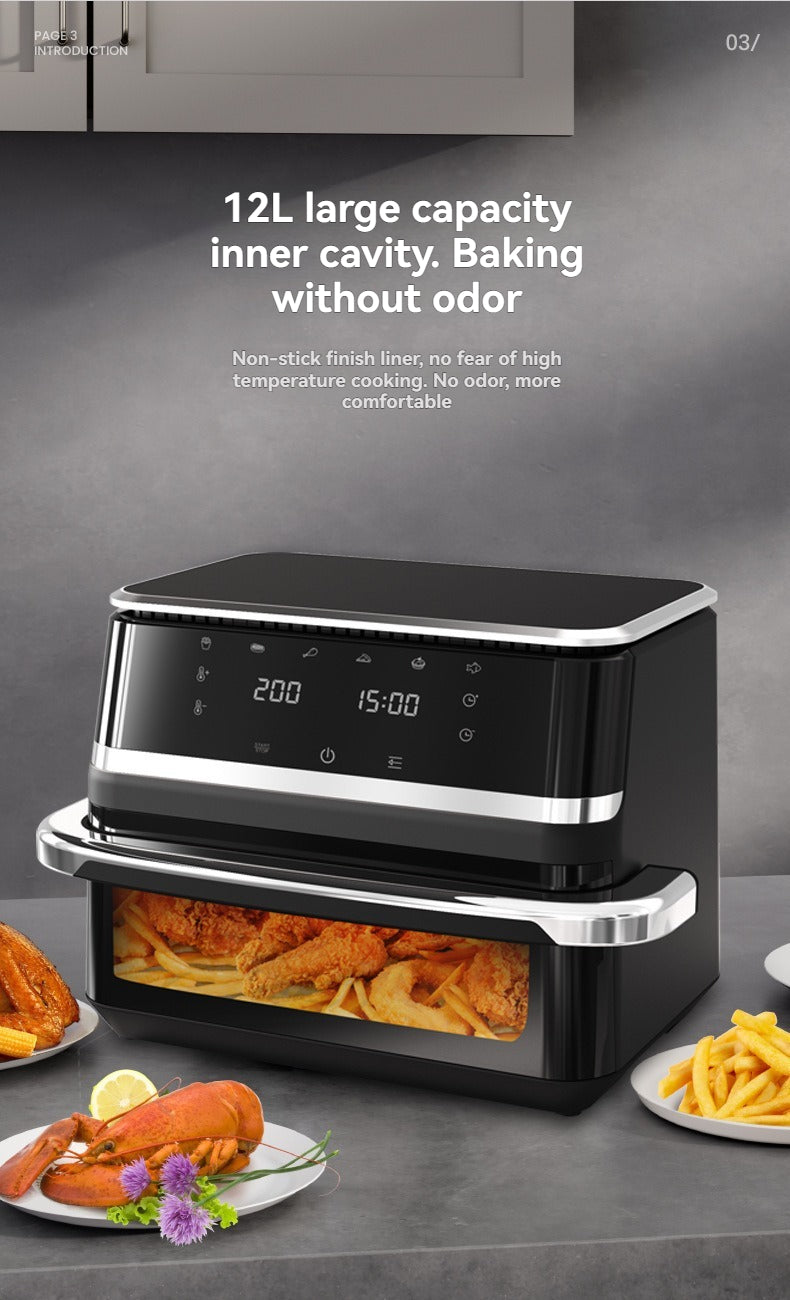 Air Fryer Large-Capacity Stainless Steel for Home Use Smart Multi-Functional