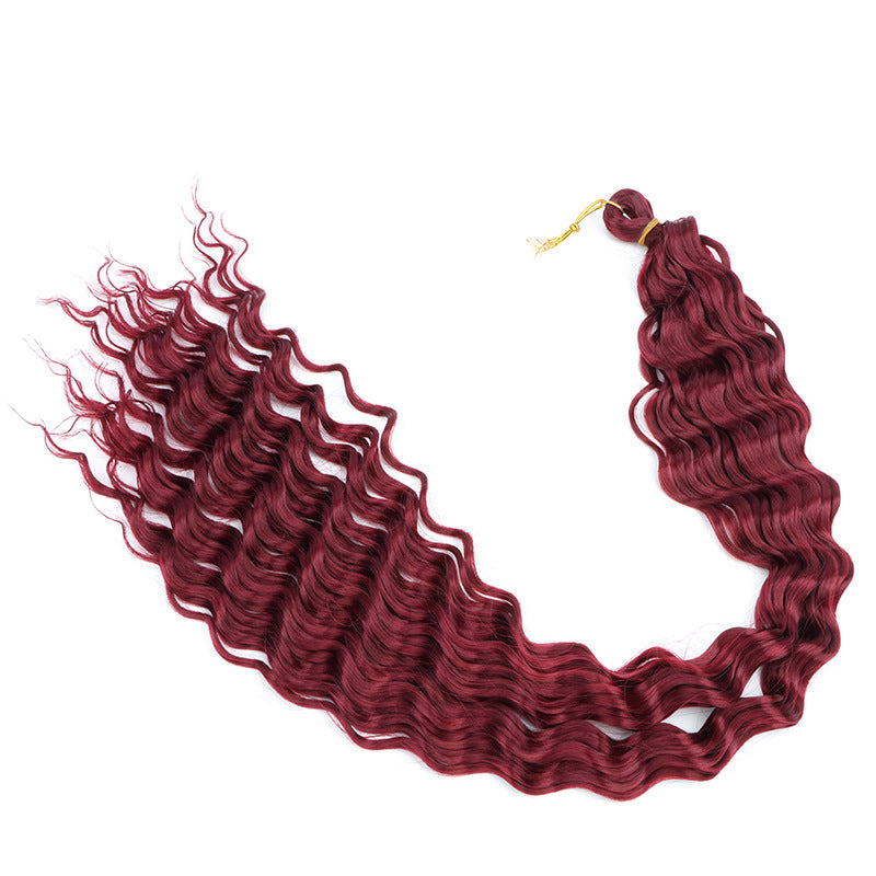Crochet-style Synthetic Hair Extensions, Deep Wave Bulk Hair (30inch) Deep Wave Crochet Hair