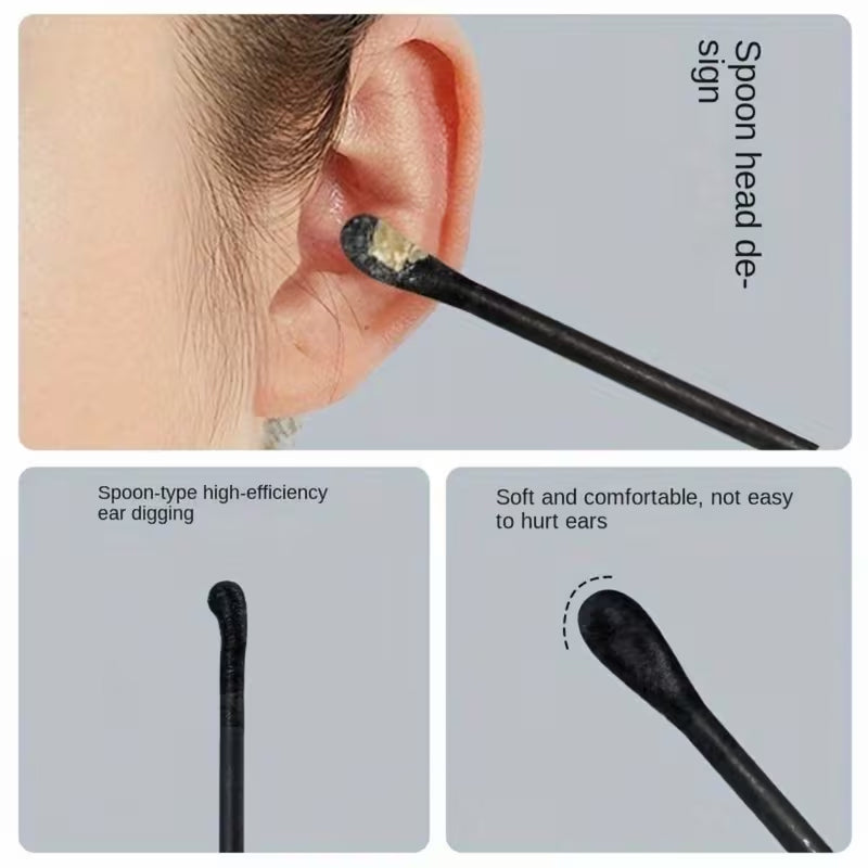Double-Ended Ear Spiral Cotton Swabs, Disposable Ear Pick Cleaning Sticks