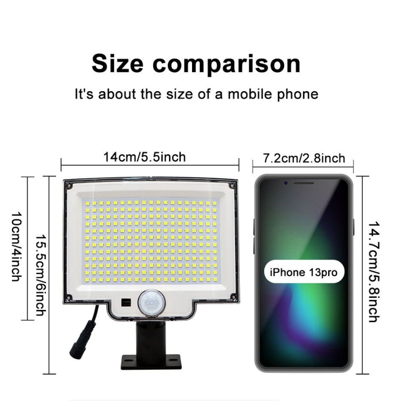 LED Solar Lights 228 Outdoor PIR Motion Sensor Wall Lamp Street Light
