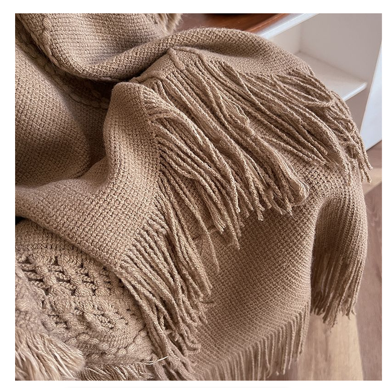 Autumn Winter Women Knitted Cape Shawl Wrap Cloak Ethnic Hooded Poncho
