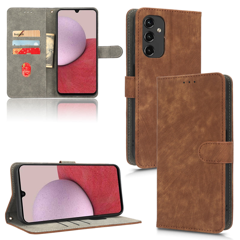 Flip Cover for Samsung Galaxy A14 5G PU Leather Phone Case [RFID Blocking] With Hand Strap