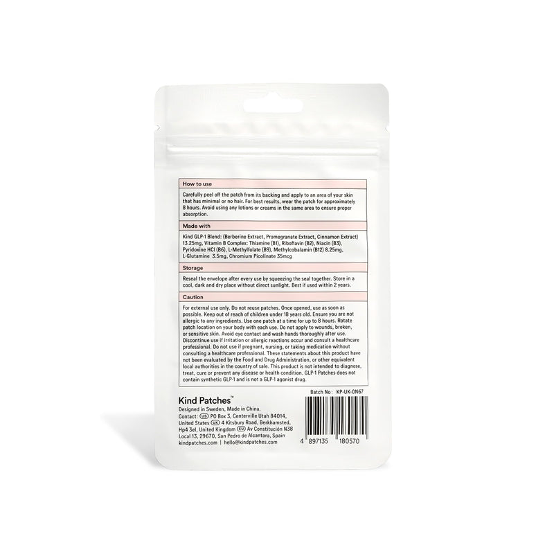 Kind Patches 2 - Pack (60 Patches) GLP - 1 Patches with L - Glutamine