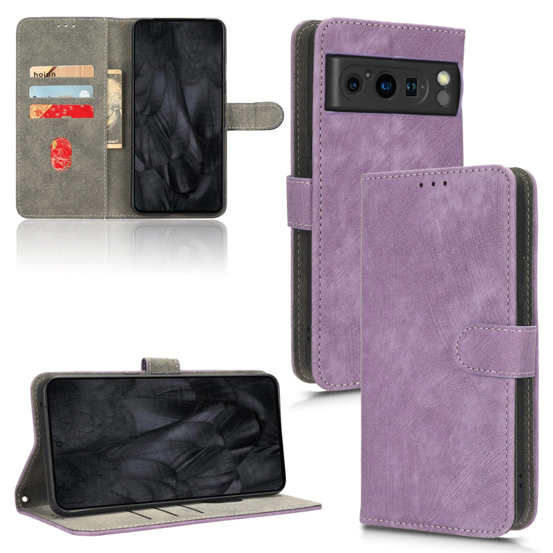 Flip Cover for Google Pixel 8 Pro PU Leather Phone Case RFID Blocking With Hand Strap
