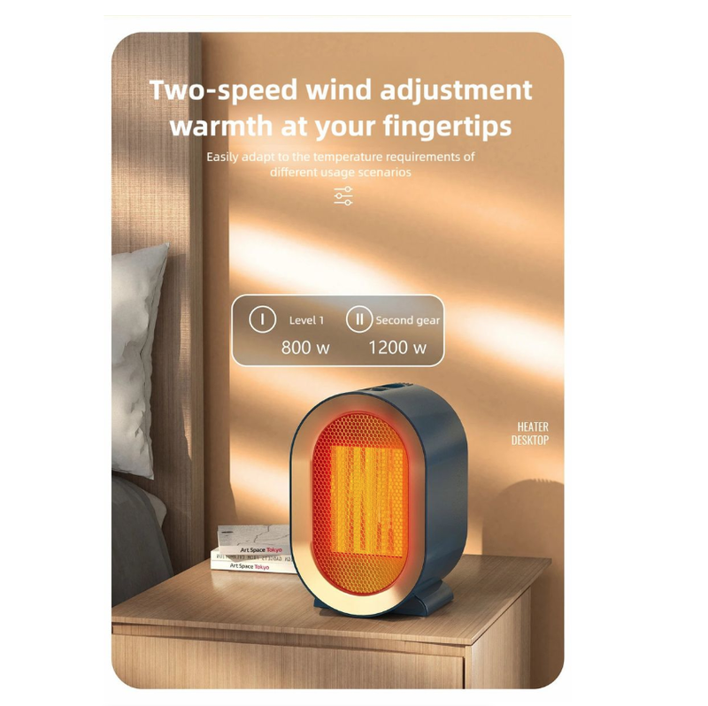 Electric Heater Mini Desktop Fan Heater Smart Warm Air Machine