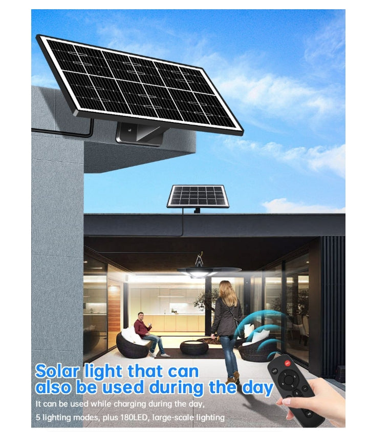Solar Shed Light Solar Pendant Light For Indoor Outdoor 180 LED 1000LM
