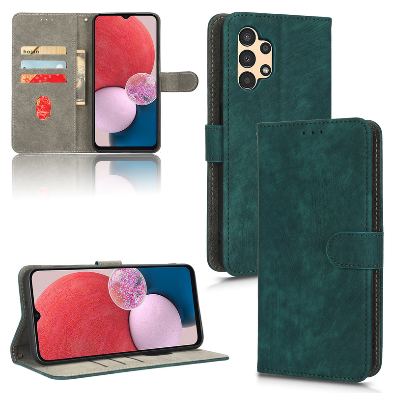 Flip Cover for Samsung Galaxy A13 4G PU Leather Phone Case [RFID Blocking] With Hand Strap