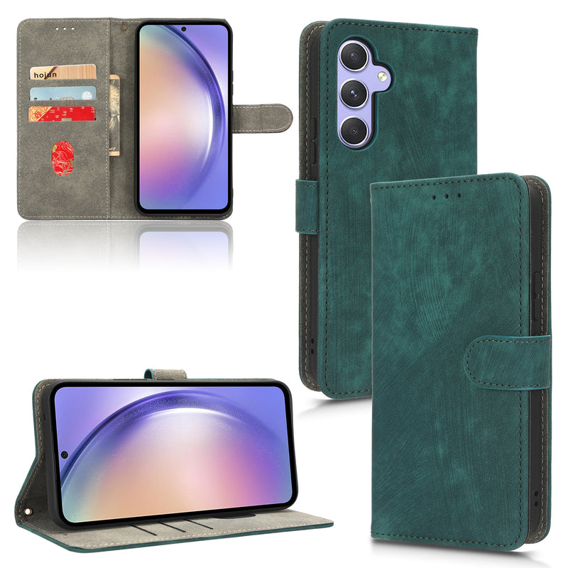 Flip Cover for Samsung Galaxy A54 PU Leather Phone Case [RFID Blocking] With Hand Strap