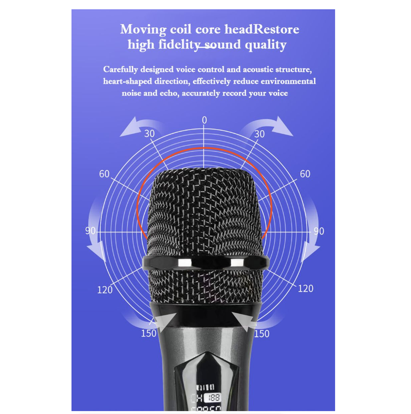Wireless Microphone Dynamic Handheld Professional Mic For Sing Party Speech Church Club