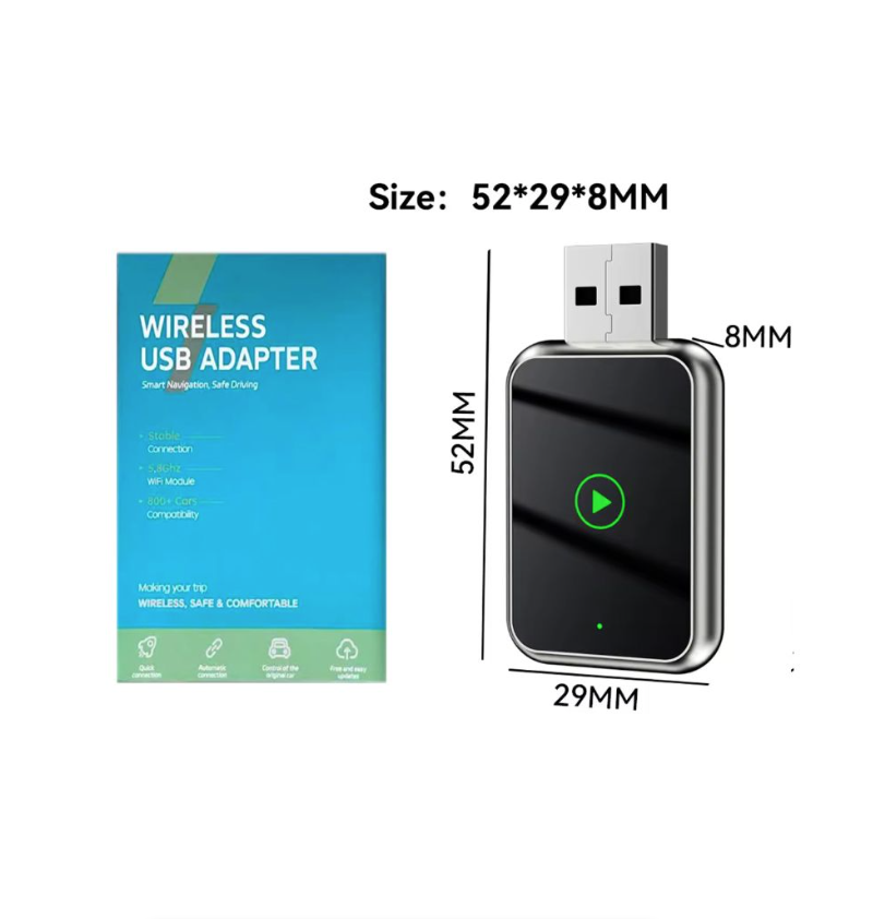 Wireless CarPlay Adapter 2in1 Wired to Wireless CarPlay Adapter