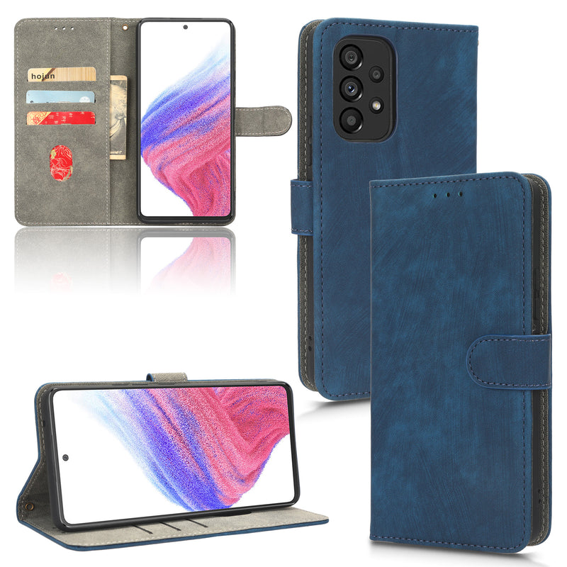 Flip Cover for Samsung Galaxy A53 5G PU Leather Phone Case [RFID Blocking] With Hand Strap