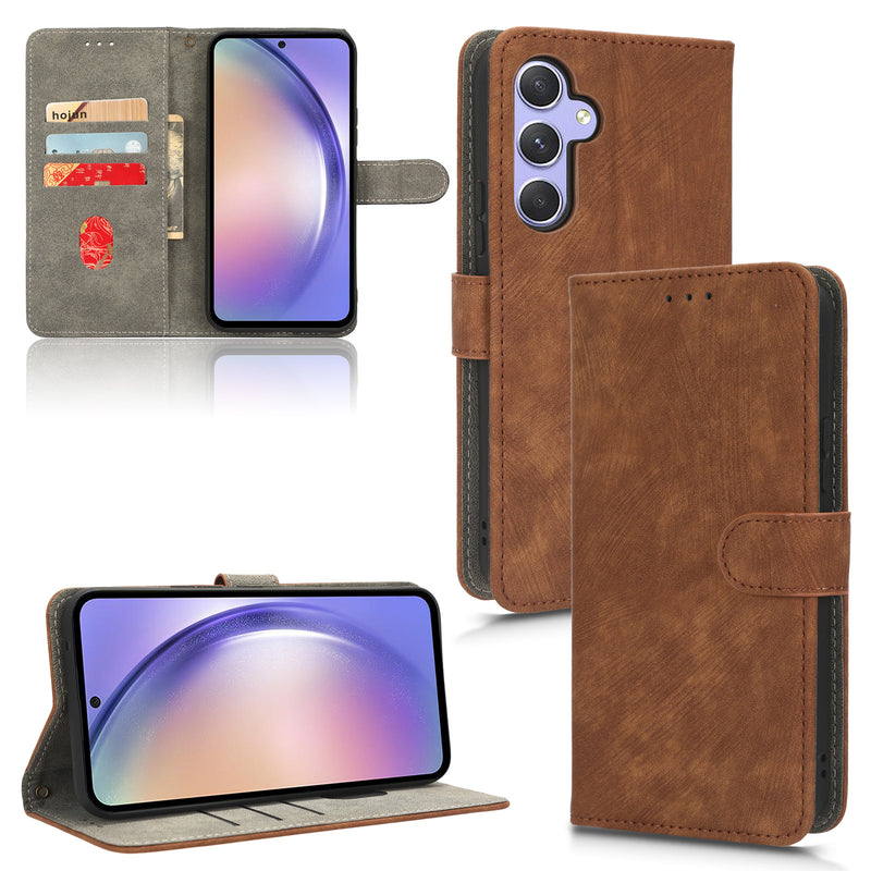 Flip Cover for Samsung Galaxy A54 PU Leather Phone Case [RFID Blocking] With Hand Strap