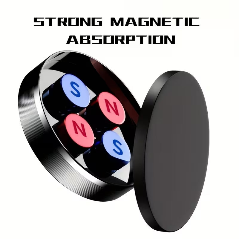 4Piece Aluminum Alloy Magnetic Phone Holders, Car Mount Stick-On Brackets for Navigation