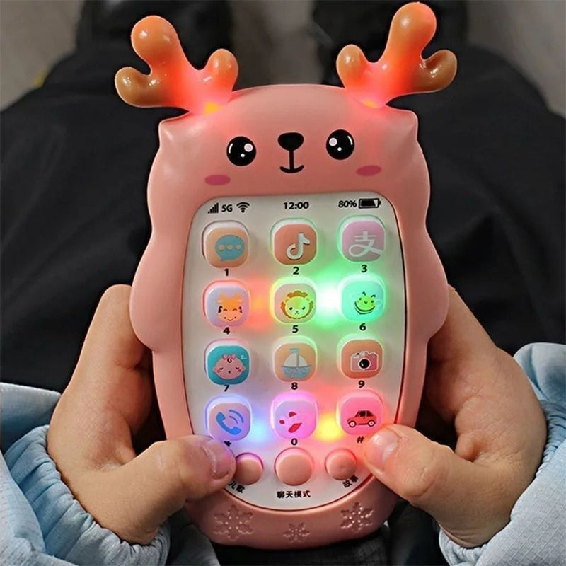 Music Sound Baby Phone Toy with Teether Sleeping Educational Toy Gifts
