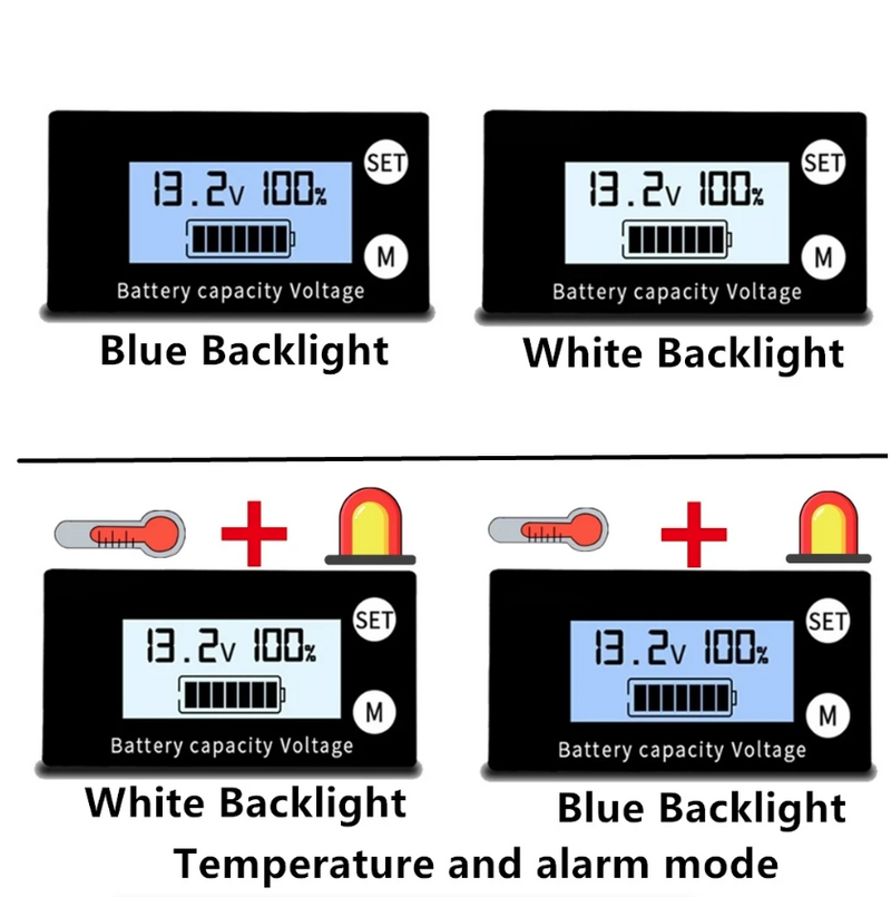 Battery Capacity Indicator Lead Acid Lithium LiFePO4 Car Motorcycle 6133A