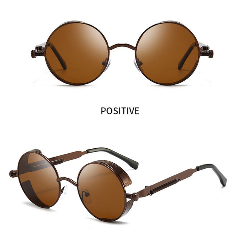 Round Metal Frame Sunglasses Men Women Retro Steampunk Glasses Sunglasses
