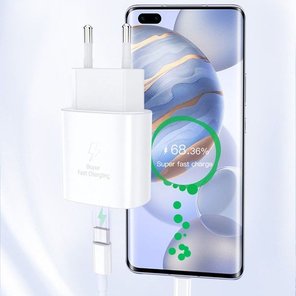 20 watts fast charger for iphone with USB-C to Lightning Cable
