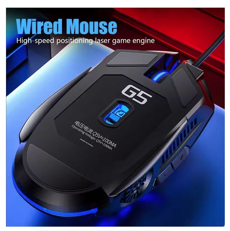 Wired Mouse Illuminated Ergonomics USB Mouse Mechanical Computer Mice PC