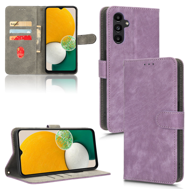 Flip Cover for Samsung Galaxy A04s PU Leather Phone Case [RFID Blocking] With Hand Strap