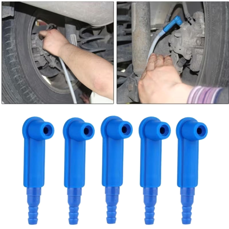 5Piece Brake Fluid Bleeder Connectors, Automotive Brake Oil Change & Air Exhaust Tools