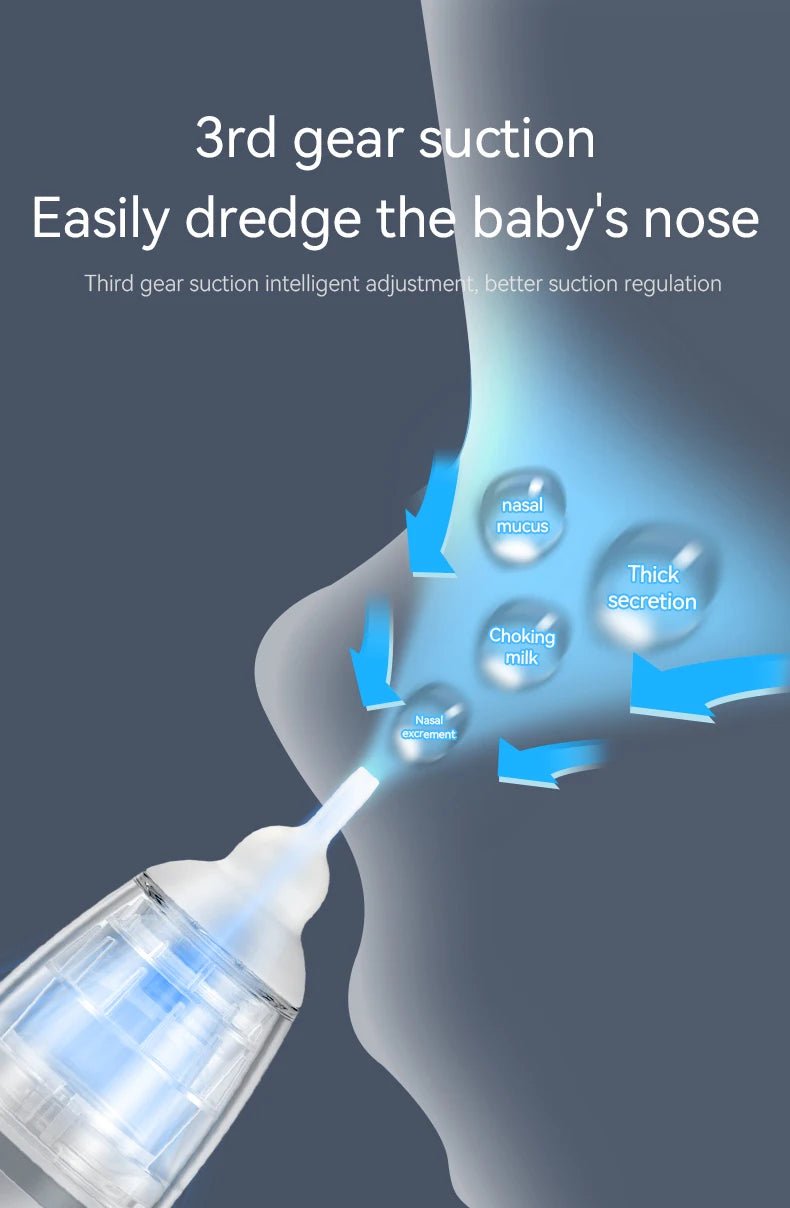 Electric Baby Nasal Aspirator with Music for Efficient Mucus Removal
