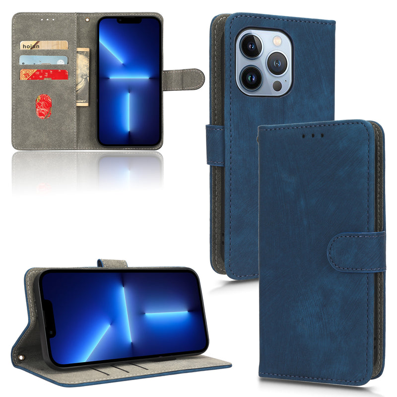 Flip Cover for iPhone 13 Pro Max PU Leather Phone Case RFID Blocking With Hand Strap