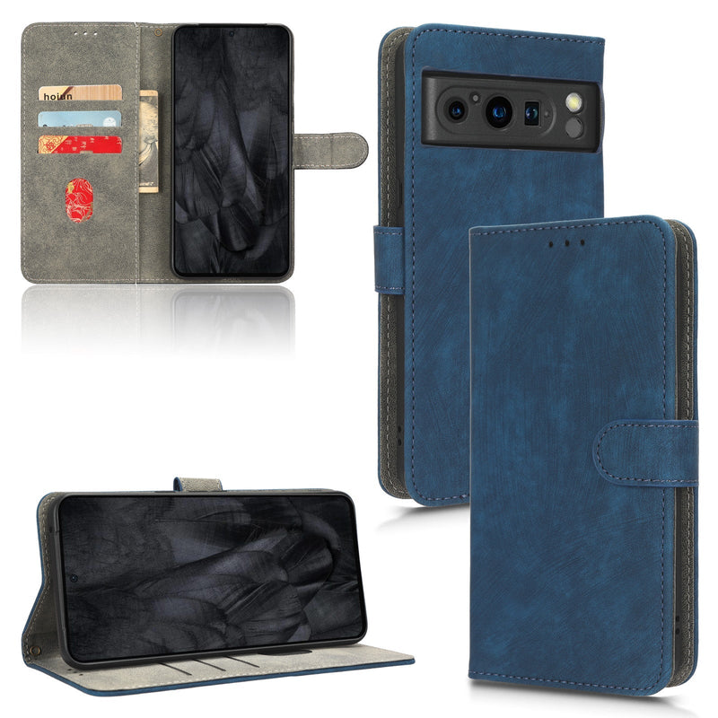 Flip Cover for Google Pixel 8 Pro PU Leather Phone Case RFID Blocking With Hand Strap