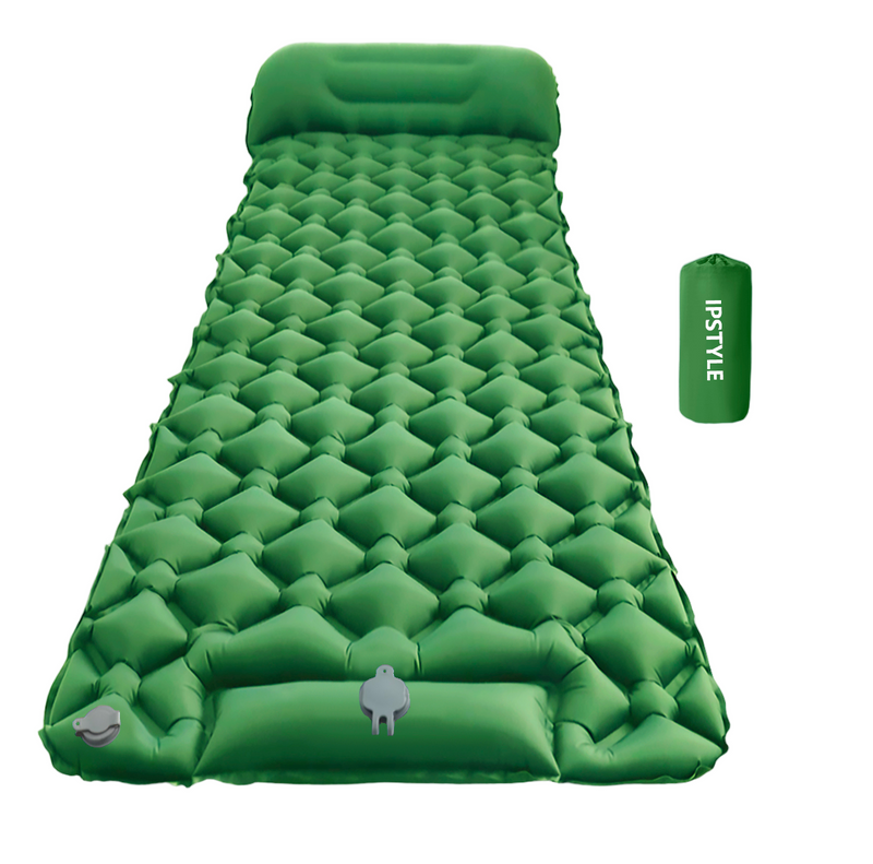 Outdoor Sleeping Mat/Pad Camping Inflatable Mattress with Pillows Travel Mat Folding Bed
