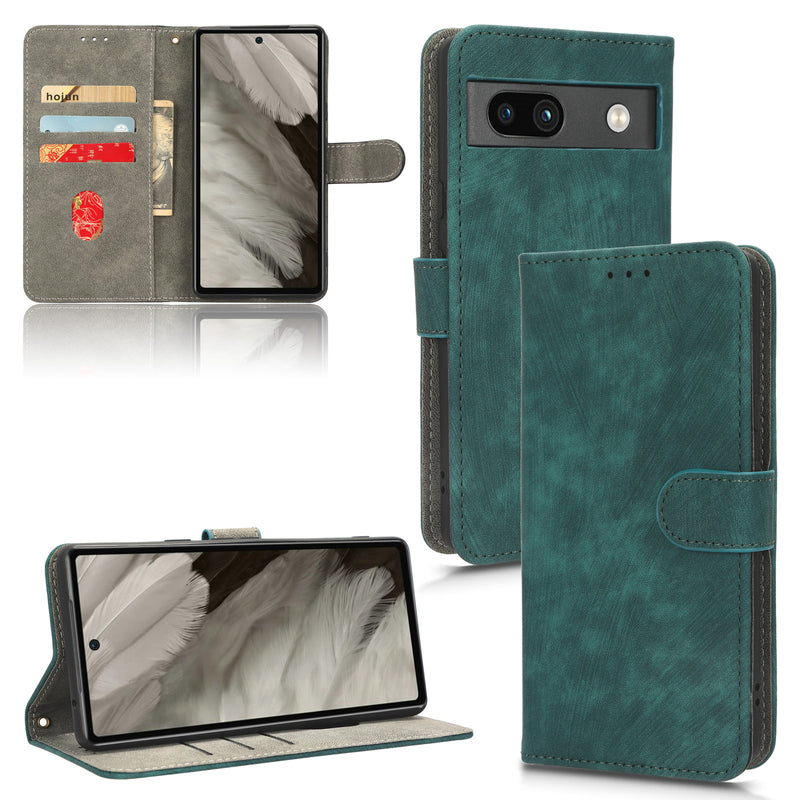 Flip Cover for Google Pixel 7a PU Leather Phone Case RFID Blocking With Hand Strap