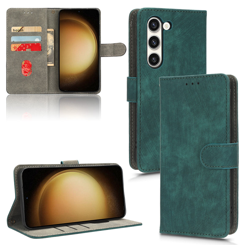 Flip Cover for Samsung Galaxy S23 Plus PU Leather Phone Case [RFID Blocking] With Hand Strap
