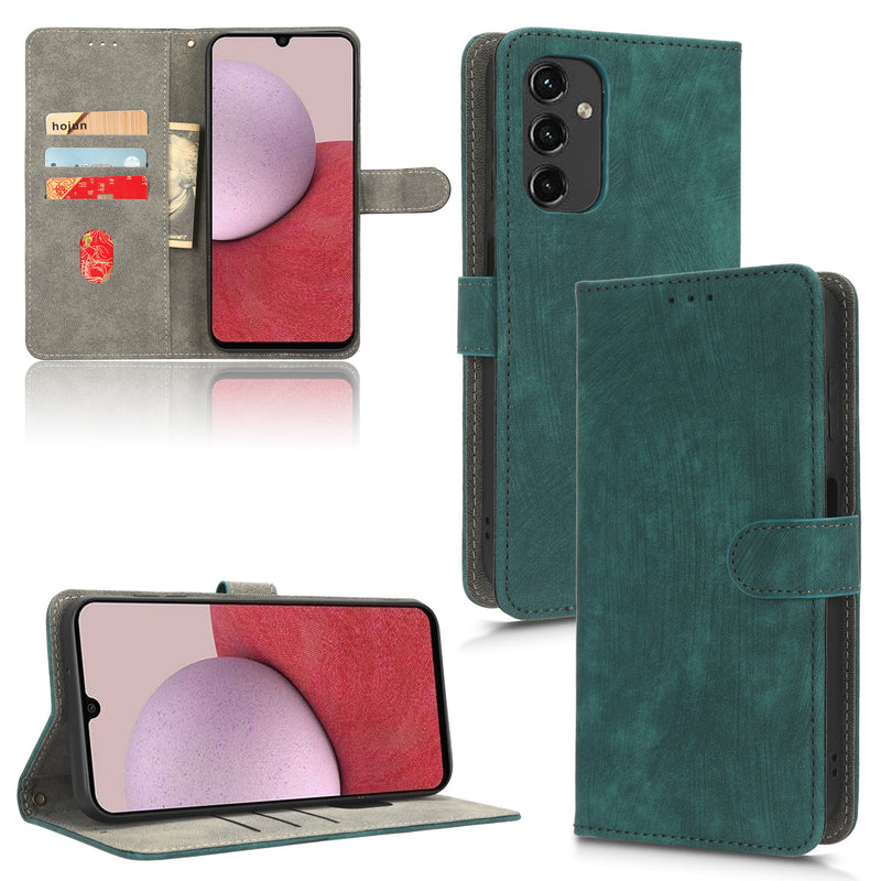 Flip Cover for Samsung Galaxy A14 5G PU Leather Phone Case [RFID Blocking] With Hand Strap