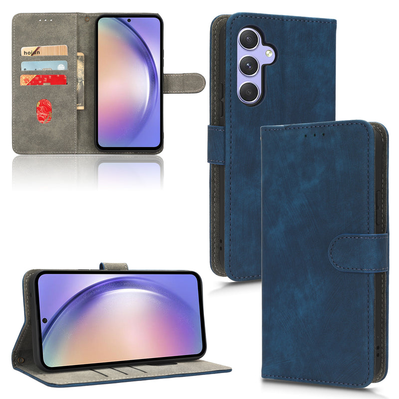 Flip Cover for Samsung Galaxy A54 PU Leather Phone Case [RFID Blocking] With Hand Strap