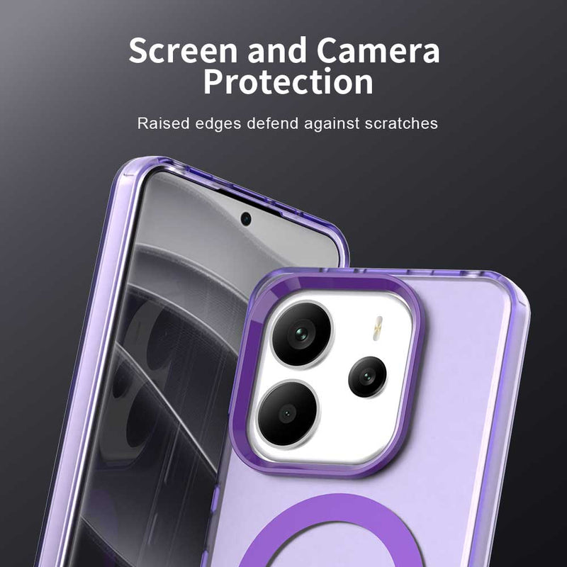 Phone Case for Xiaomi Redmi Note 14 4G, Compatible with Magsafe, Shockproof Magnetic Case Cover