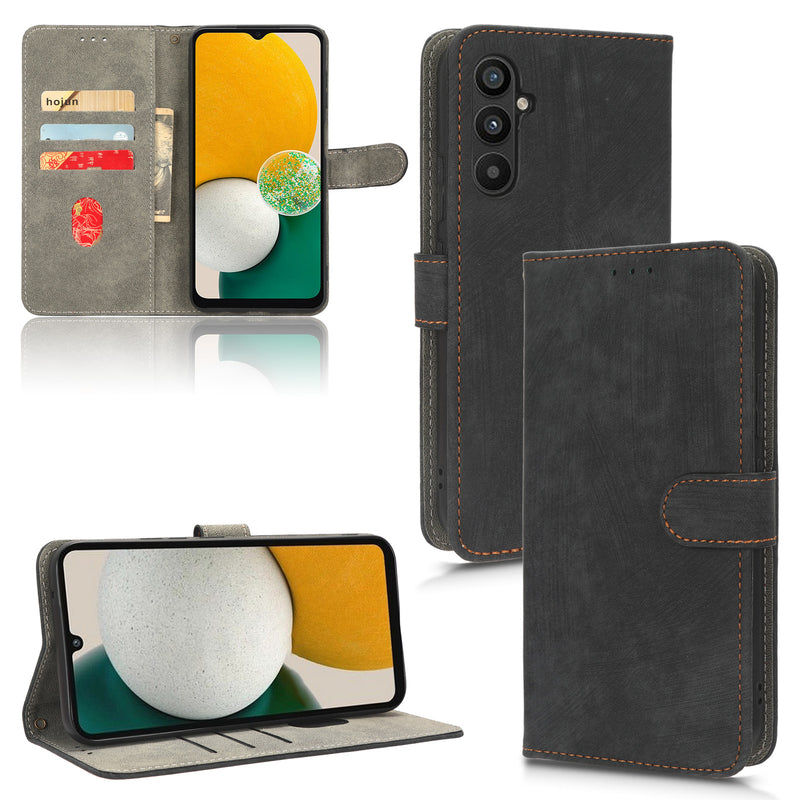 Flip Cover for Samsung Galaxy A34 PU Leather Phone Case [RFID Blocking] With Hand Strap