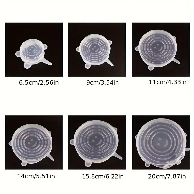 12-Pack Silicone Stretch Lids – 6 Round + 6 Square
