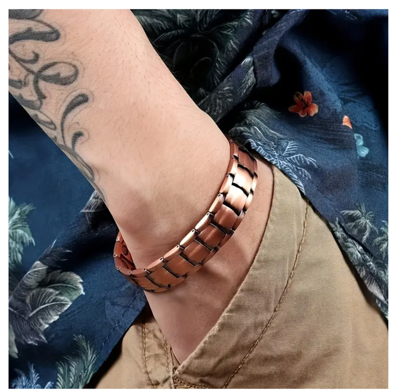Magnetic Copper Bracelet With 2 Row Therapeutic Magnets