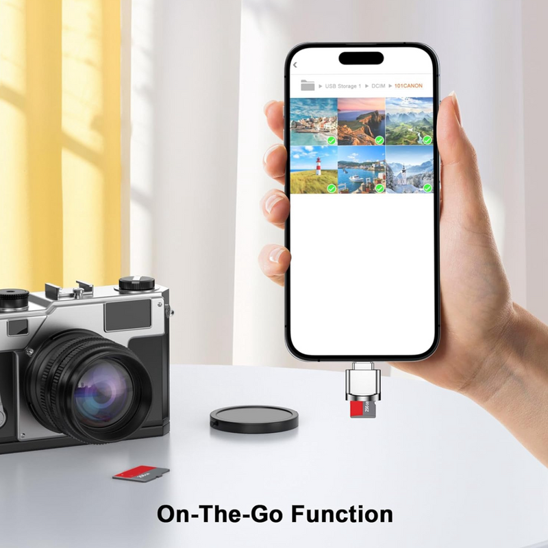 Micro-SD Card Reader Adapter, USB Type C to Micro-SD/TF Card Reader