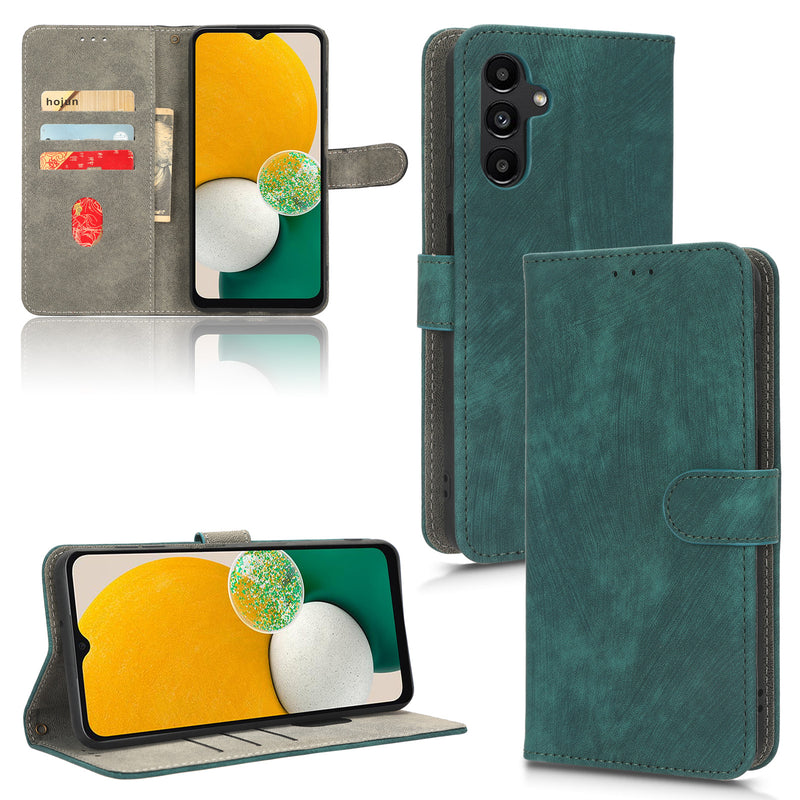 Flip Cover for Samsung Galaxy A04s PU Leather Phone Case [RFID Blocking] With Hand Strap