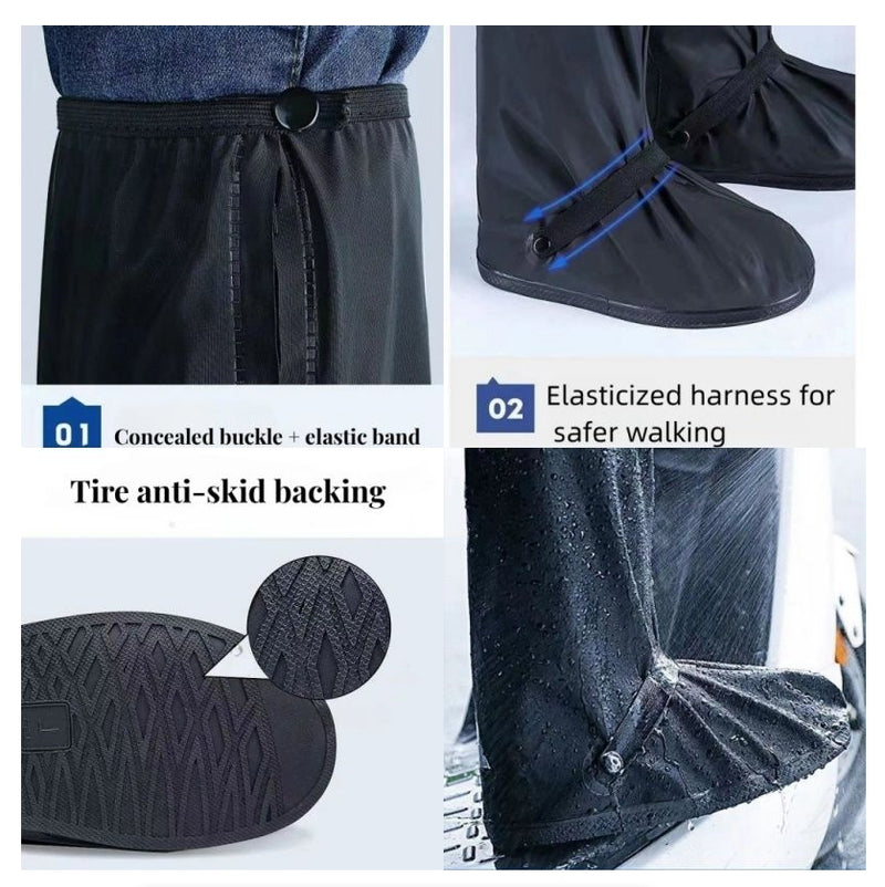 High Tube Waterproof Rain Shoe Boot Pant Covers Unisex Cycling Bike 60 CM