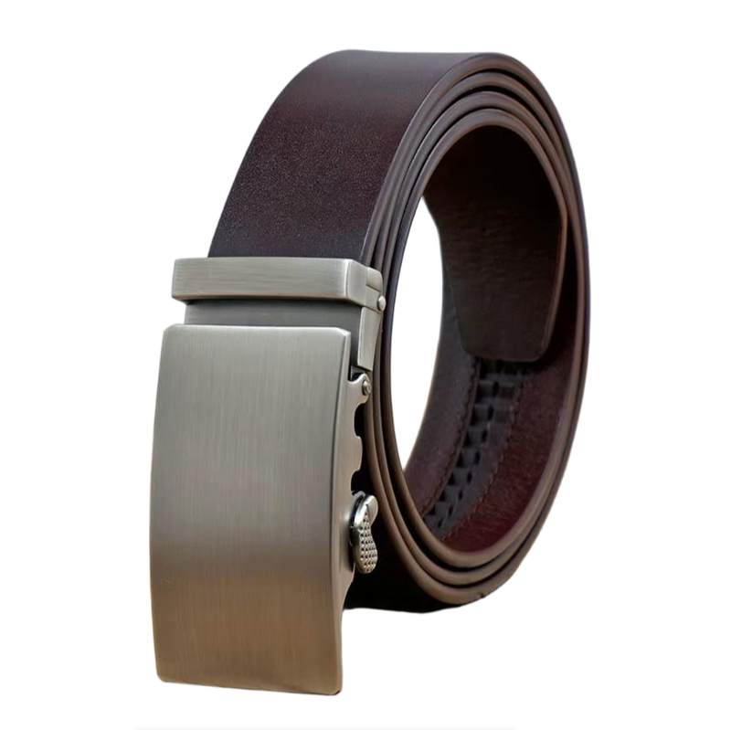 Leather belt men Genuine Leather Belts, Automatic Buckle Belt, Adjustable No Hole Belt Jeans Belt