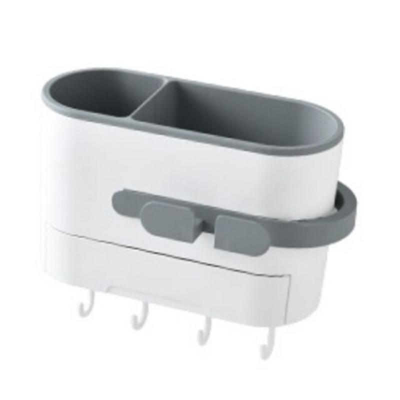 Wall mount for hair dryer with plug-in chamber hooks Drawer Self-adhesive