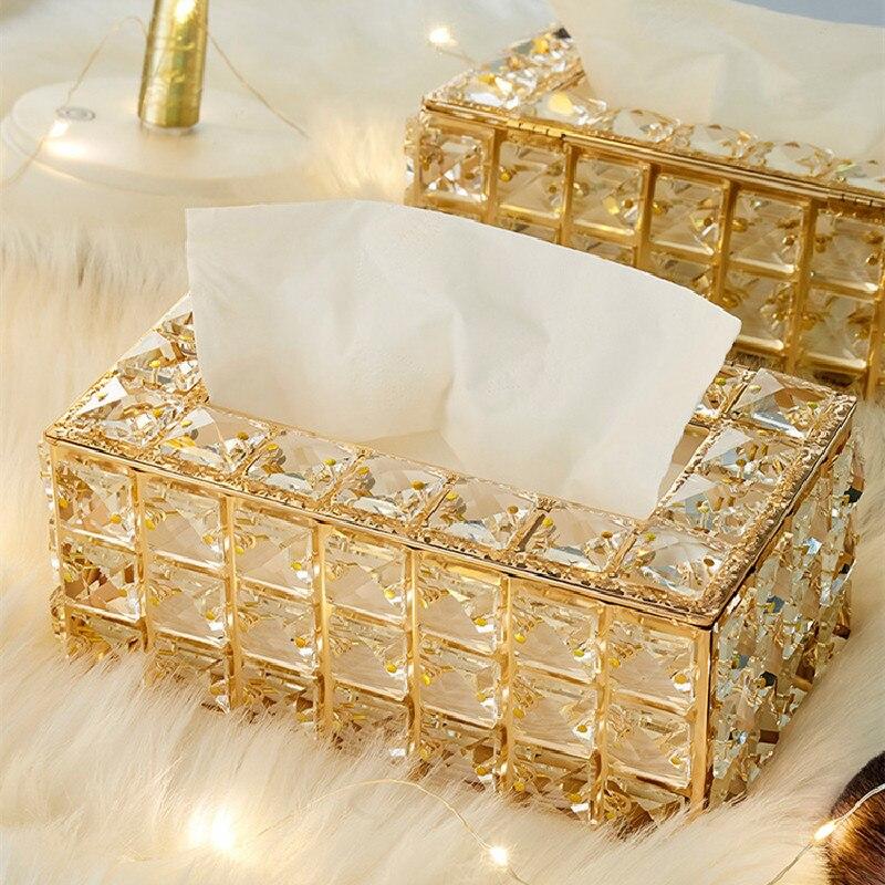 Paper towel box crystal glass KTV Beautiful for  living room storage