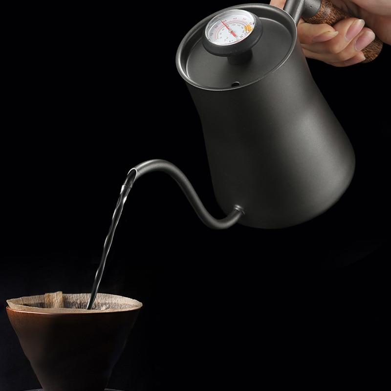 304 Stainless Steel Coffee Pot Narrow Hand Pot 550ml 304 550mL