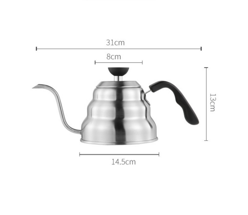 1L stainless steel kettle pour drip coffee kettle
