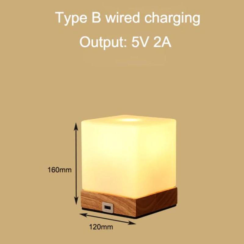 Night Lamps with USB Charging Ports, Vintage Style Table Lamp