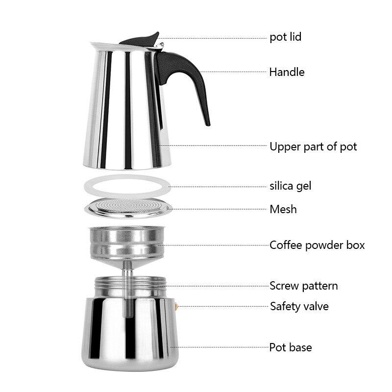 Stainless steel coffee pot 600ml