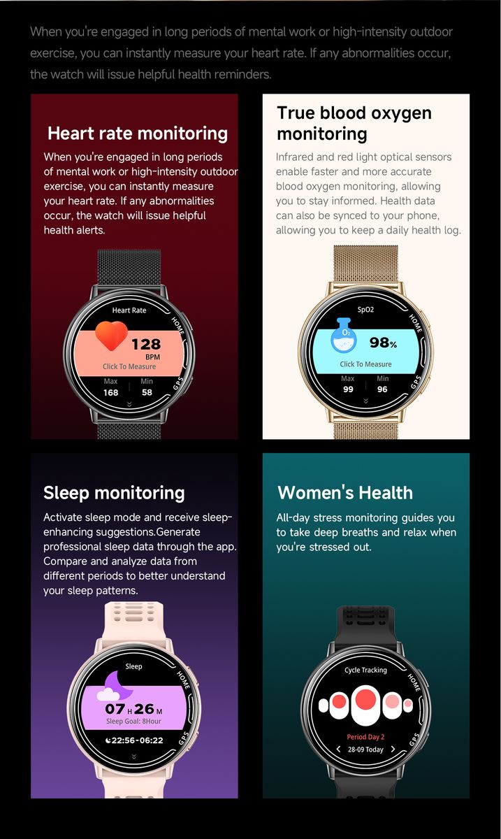 1.39'' HD Smart Watch SW27, Health Tracking & Bluetooth Calling