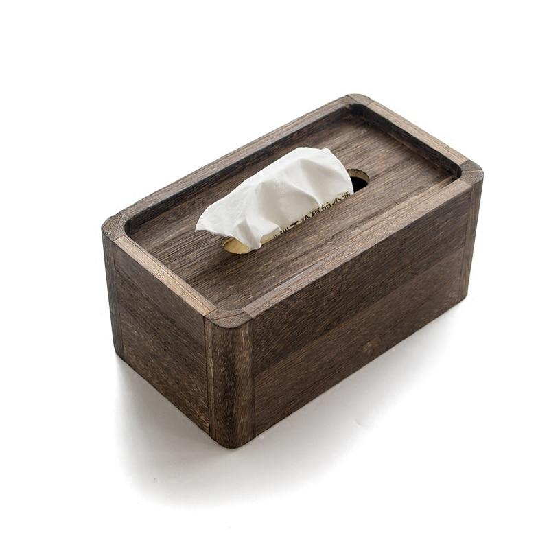 Wooden Paper Box in Roll Simple Solid Paper Box