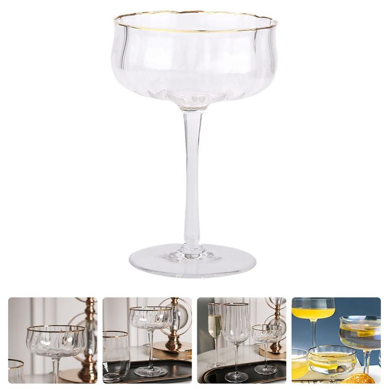 260ml Glass cup for Home Cocktails (Gold)