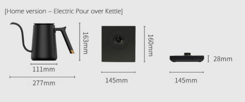 Electric Smart Fish Pour Kettle Neck Variable Temperature Adjust 600ml
